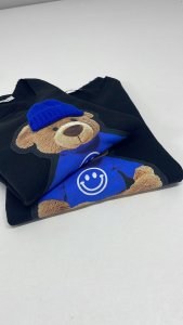 SİYAH AYICIKLI OVERSIZE SWEATSHIRT